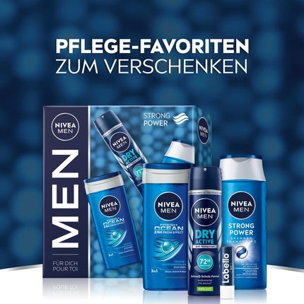 Set Îngrijire Corporală, Nivea, Strong Power, albastru