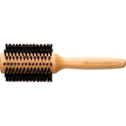 Perie rotundă Olivia Garden Bamboo Touch, naturală, 40 mm
