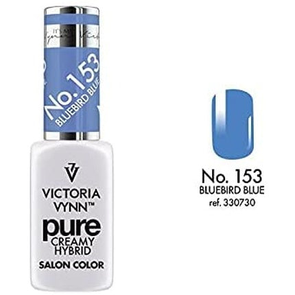 Gel Polish Victoria Vynn Pure Creamy Hybrid UV LED No.153, culoare Bluebird Blue, 8ml
