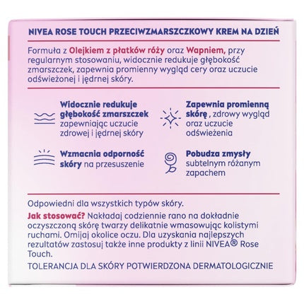 Crema anti-rid de zi, Nivea, Rose Touch, 50ml