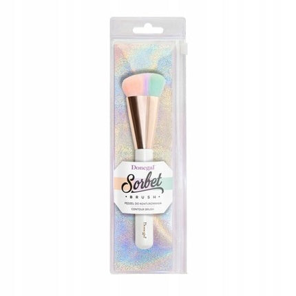 Perie Conturare Donegal Sorbet Brush, Design cu Gradient Multicolor, Mâner Alb
