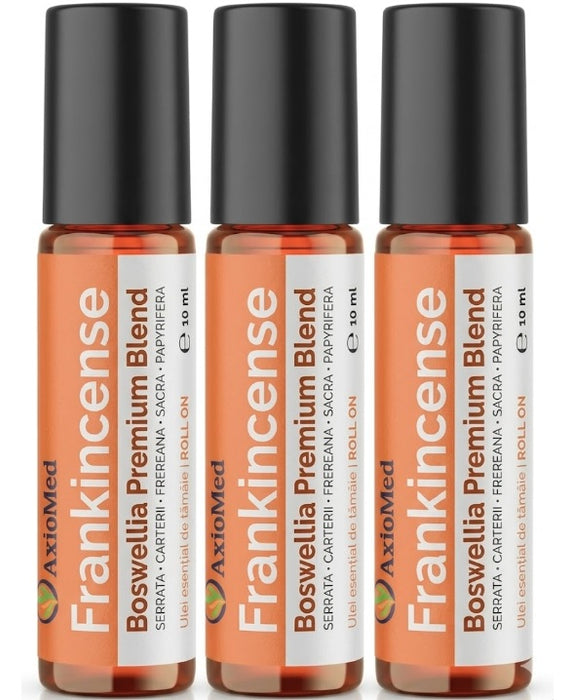 AxioMed Frankincense Oil Roll-On – ulei esential de tamaie cu 5 specii Boswellia – 30 ml
