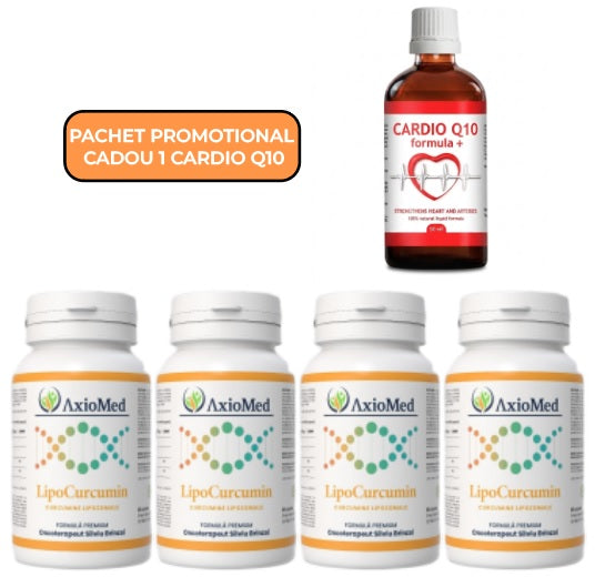 AxioMed LipoCurcumin – supliment alimentar sub forma de capsule, cel mai puternic antiinflamator natural – 240 cps