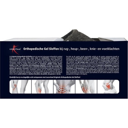 Papuci ortopedici, Lucovitaal, gel, negru, mărimea 38-39