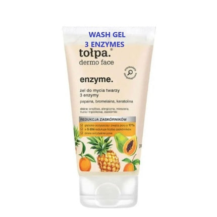 Gel de curățare facială, Tolpa, Sebio, 3 enzime, 150ml