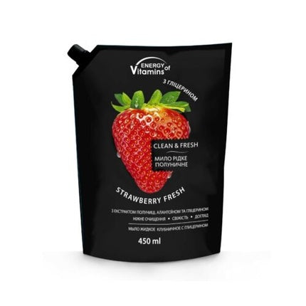 Săpun lichid pentru mâini Energy of Vitamins, Aroma de căpșuni, 450ml, Pachet Refill