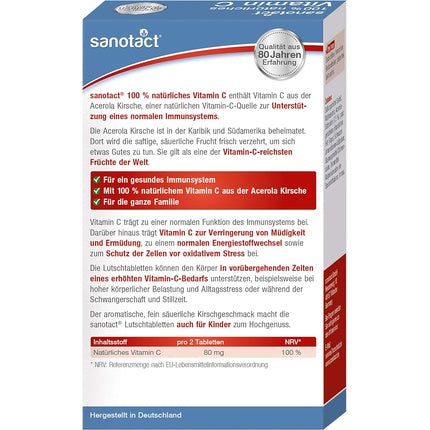 Lozenges Sanotact Vitamin C Acerola, 30 buc