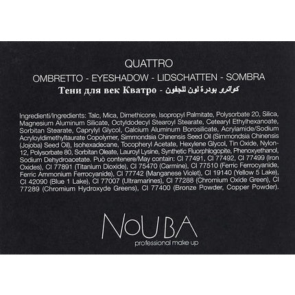 Fard de pleoape Noubashop, paletă 4 culori, 10g