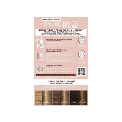 Vopsea de păr, L'Oréal Paris, Excellence Creme 7U Blond
