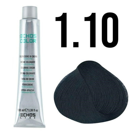 Culoare Păr Echosline 1.10, Argintiu - Professional Permanent Dyeing Cream