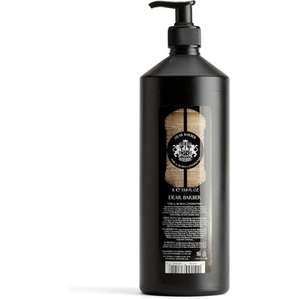 Condiționar Păr și Barbă, Dear Barber, Nourishing and Softening, 1L, Negru