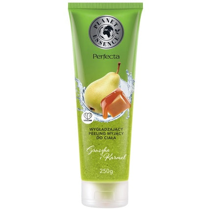 Exfoliant corp Planet Essence cu Păr și Caramel, 250g