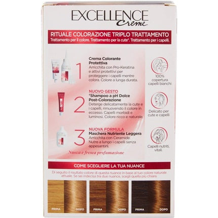 Vopsea de par, L'Oréal, Excellence Triple Treatment, blond