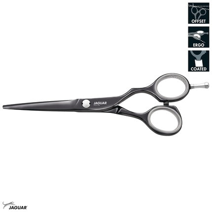 Foarfece de Păr Jaguar Diamond E Titan 60, Design Offset, Argintiu