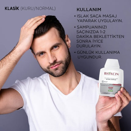 Șampon Bioxcin Anti-Alopecie Natural, Pentru Păr Normal și Uscat, 340 ml