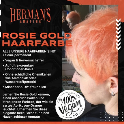 Vopsea păr Herman's, Rosie Gold, 120g