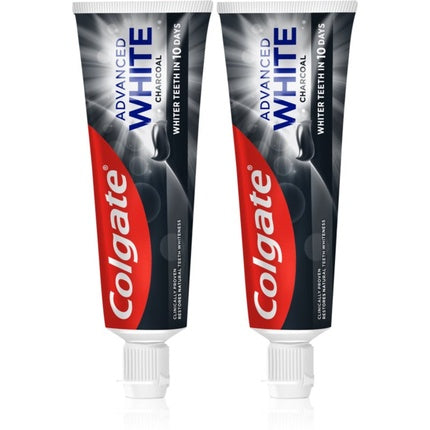 Pastă de dinți Colgate Advanced White Charcoal, 150 ml (2x75 ml)