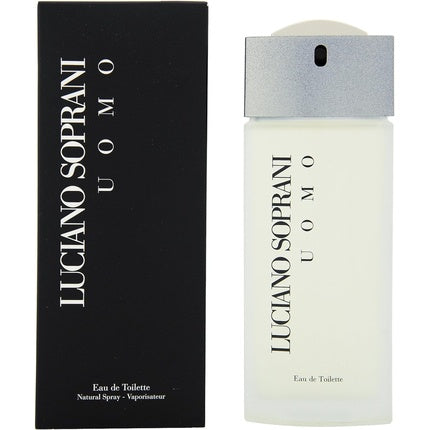Luciano Soprani UOMO, Parfum bărbătesc, Eau de Toilette 100ml, sticlă albă, capac argintiu