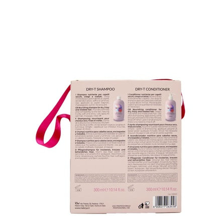 Set Shampoo și Condiționator Dry-T, Inebrya, ambalaj cu curea roz