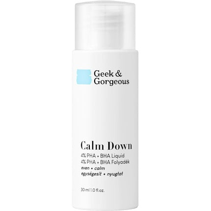 Lichid exfoliant Geek & Gorgeous Calm Down, 4% PHA + BHA, 30ml