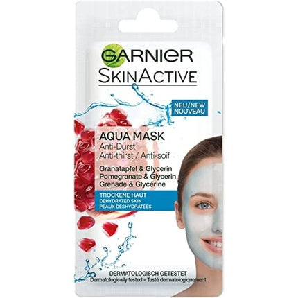 Masca fata, Garnier Skin Active, Aqua Mask, ten uscat, 8 ml