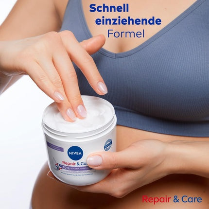 Loțiune corp Nivea Repair & Care, 400ml, alb