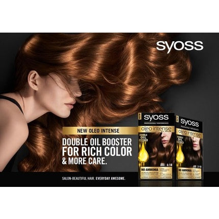 Color Permanent pentru Păr, Syoss Oleo Intense 418 Mocha Brown, 80 ml
