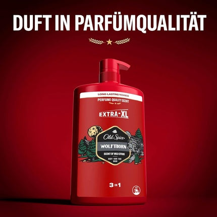 Gel de duș Old Spice Wolf Thorn, 1000 ml, roșu