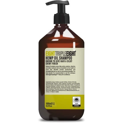 Șampon Eight Triple Eight, ulei de cânepă, 1000ml
