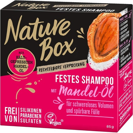 Șampon Solid, Nature Box, Ulei de Migdale, 85g