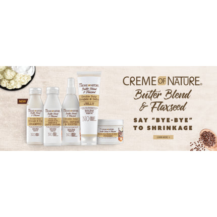 Set Șampon și Balsam, Creme Of Nature, Buttermilk & Flaxseed, Alb