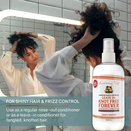 Sunny Isle White Jamaican Black Castor Oil Knot Free Forever Leave In Conditioner, 236ml