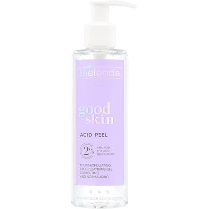 Gel de curățare cu peeling corectiv și normalizant, Bielenda, Good Skin Acid Peel, 190 g