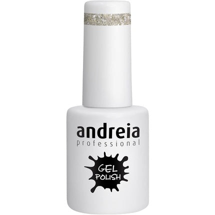 Gel de unghii semi-permanent Andreia, Silver Glitter, 10.5ml