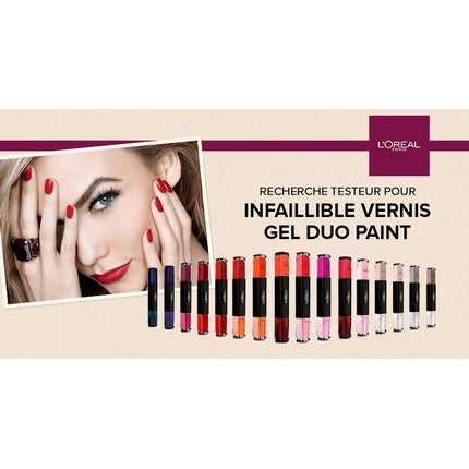 Lac de unghii L'Oréal Paris Infallible 2in1 Duo - 4 culori diverse