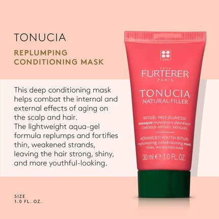 Mască de păr René Furterer Tonucia Natural Filler Replumping Conditioning Mask, 30ml, roz