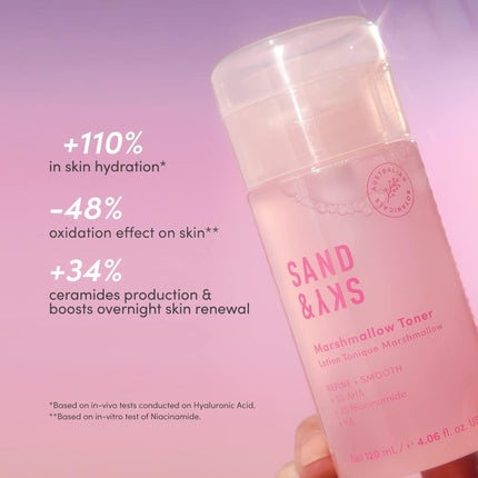 Toner facial, Sand & Sky, Marshmallow, roz