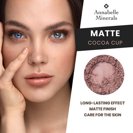 Pudră de ochi minerală Annabelle Minerals, Natural Clay Eyeshadow Matte Cocoa Cup, 3g