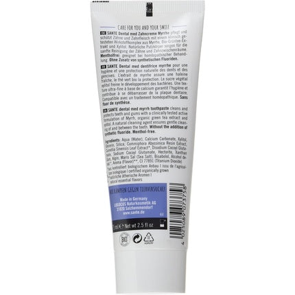 Pastă de dinți Sante Naturkosmetik, Myrrh, 75ml