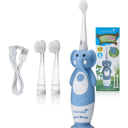 Periuță electrică copii, Brush-Baby, WildOnes, elefant