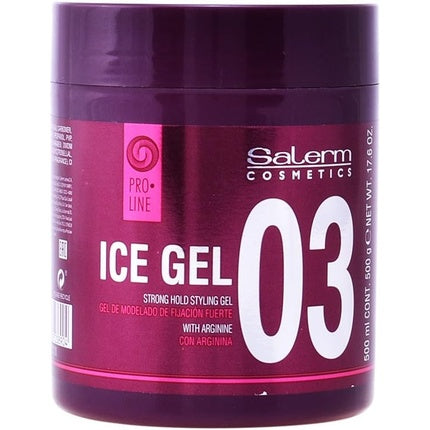 Gel de păr, Salerm Cosmetics, Ice Gel, fixare puternică 500ml