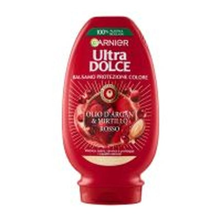 Balsam Garnier Ultra Dolce cu ulei de argan și mure roșu pentru păr tratat sau colorat, 200 ml