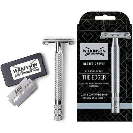 Rasor Safety Wilkinson Sword din otel inoxidabil cu capace de ras dubla lama