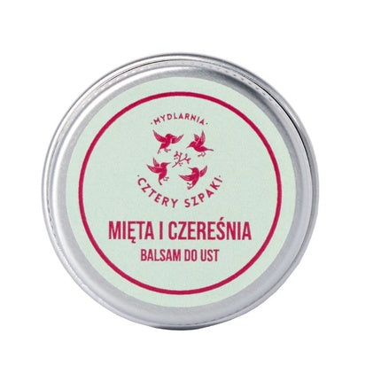 Balsam de buze Cztery Szpaki cu aromă de mentă și cireșe, 15 ml
