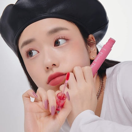 Ruj lichid ETUDE HOUSE Fixing Tint #10 Smoky Cherry, culoare roșu vișiniu, finisaj mat