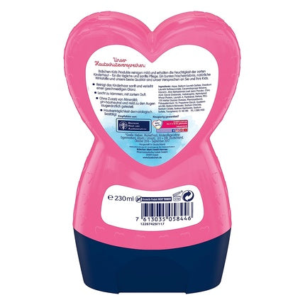 Bubchen Princess Shampoo & Balm 230ml, Roz, design inimă, cu Princesa Rosalea