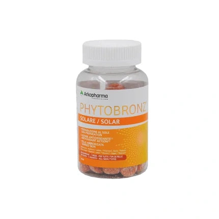 Arkopharma Phytobronz Solar Tanning Supplement, 60 Gummies, Portocaliu