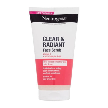 Neutrogena Clear & Radiant Face Scrub, 150 ml