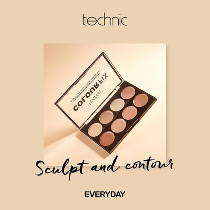 Set conturare Technic Colour Fix Cream Foundation - 8 nuanțe