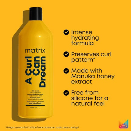 Cătuș de păr Matrix A Curl Can Dream Rich Mask cu Extract de Manuka Honey